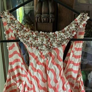 Aryn K~~~~Nautical Wave Wrap dress~~~~